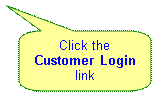 Rounded Rectangular Callout: Click the Customer Login link