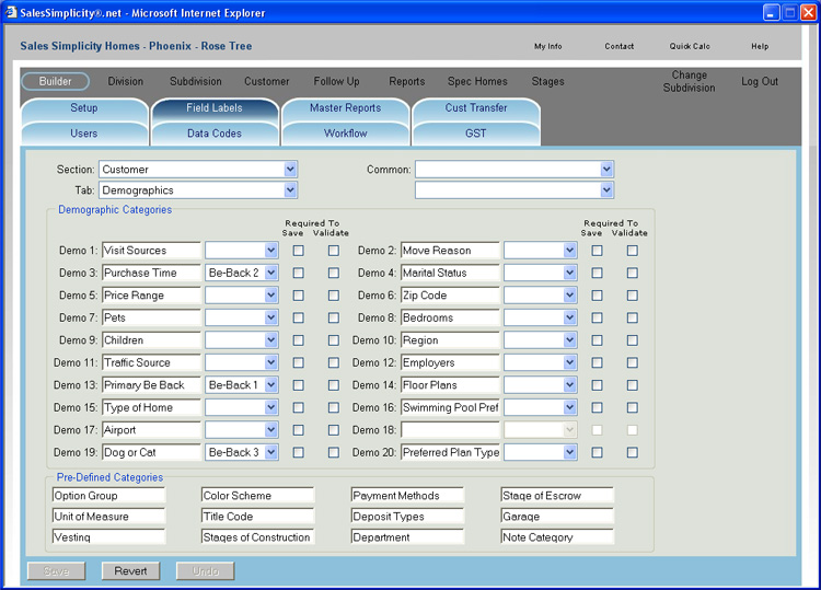 Customer Screens